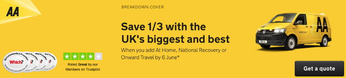 Jubilee Sale Now On! Save 1/3 on new breakdown cover packages with At Home, National Recovery or Onward Travel